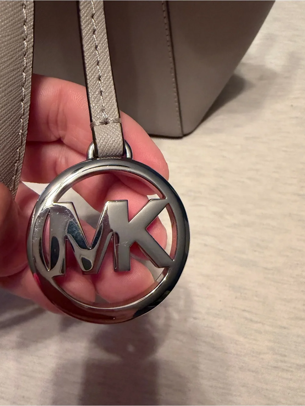Michael Kors Saffiano Tote in Taupe